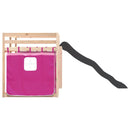 vidaXL rózsaszín emeletes ágy csúszdával és függönnyel 80 x 200 cm