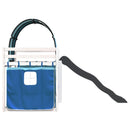 vidaXL kék emeletes ágy csúszdával és függönnyel 90 x 200 cm