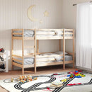 vidaXL tömör fenyőfa emeletes ágy matrac nélkül 90 x 200 cm
