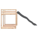 vidaXL tömör fenyőfa emeletes ágy csúszdával és létrával 80 x 200 cm