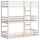 vidaXL fehér tömör fenyőfa háromszintes ágy 75 x 190 cm