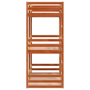 vidaXL viaszbarna tömör fenyőfa háromszintes ágy 75 x 190 cm