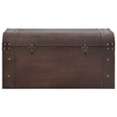 vidaXL sötétbarna furnérlemez kincsesláda retesszel 79,5x39,5x39,5 cm