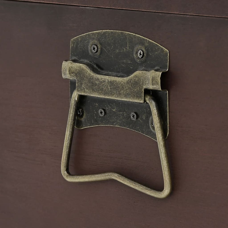 vidaXL sötétbarna furnérlemez kincsesláda zárakkal 110 x 50 x 39,5 cm