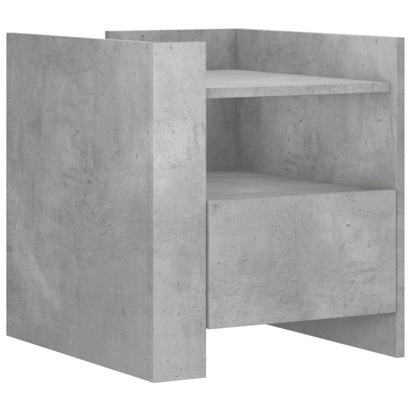 vidaXL betonszürke szerelt fa éjjeliszekrény 45 x 50 x 50 cm