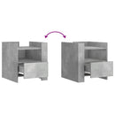 vidaXL betonszürke szerelt fa éjjeliszekrény 45 x 50 x 50 cm