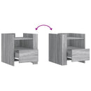 vidaXL szürke sonoma színű szerelt fa éjjeliszekrény 45 x 50 x 50 cm