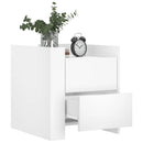 vidaXL fehér szerelt fa éjjeliszekrény 45 x 50 x 50 cm