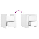 vidaXL fehér szerelt fa éjjeliszekrény 45 x 50 x 50 cm