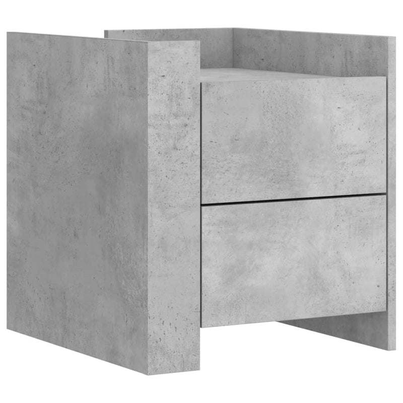 vidaXL betonszürke szerelt fa éjjeliszekrény 45 x 50 x 50 cm