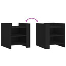 vidaXL fekete szerelt fa éjjeliszekrény 45 x 50 x 50 cm