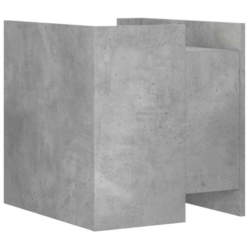 vidaXL betonszürke szerelt fa éjjeliszekrény 45 x 50 x 50 cm