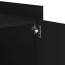 vidaXL fekete szerelt fa éjjeliszekrény 45 x 50 x 50 cm