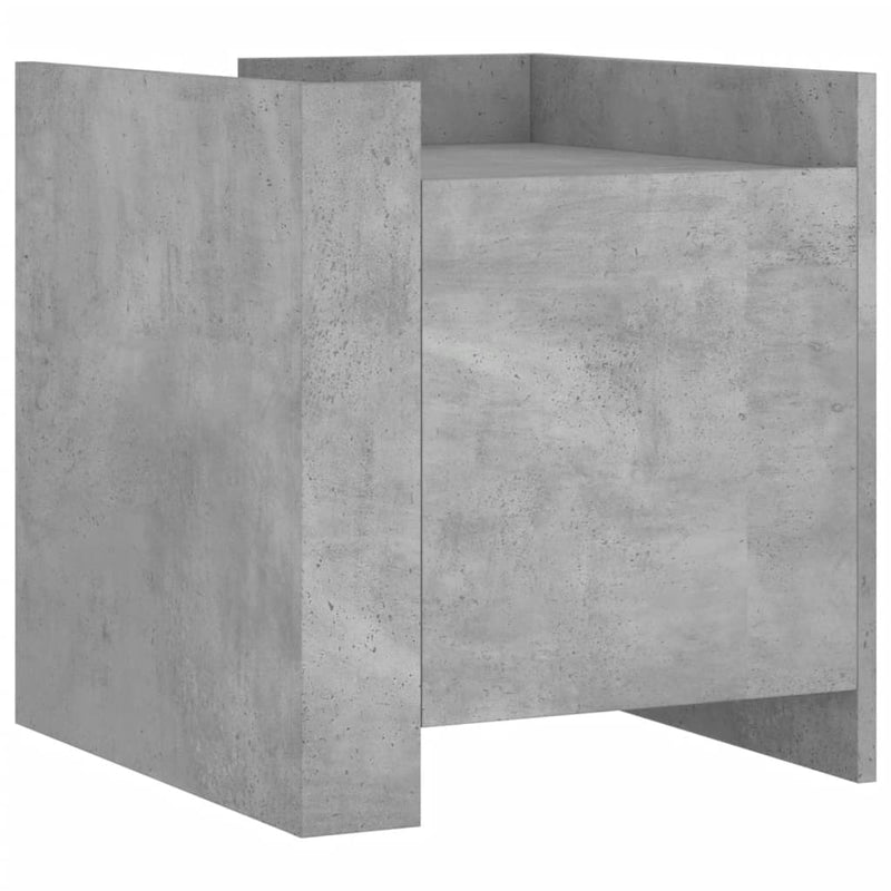 vidaXL betonszürke szerelt fa éjjeliszekrény 45 x 50 x 50 cm