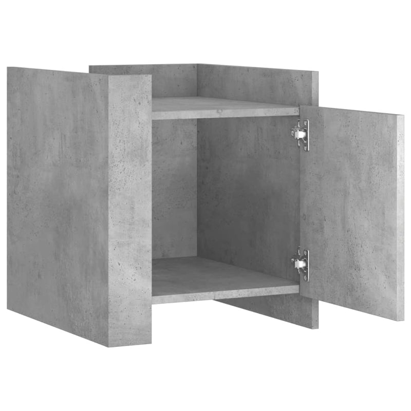 vidaXL betonszürke szerelt fa éjjeliszekrény 45 x 50 x 50 cm