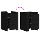 vidaXL fekete szerelt fa éjjeliszekrény 45 x 50 x 65 cm