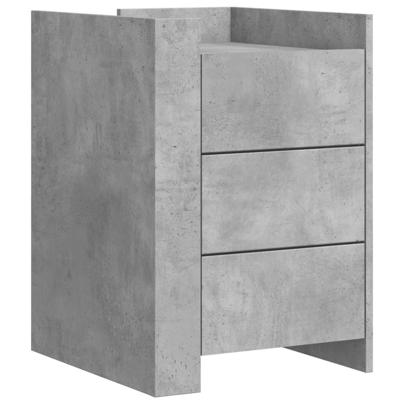 vidaXL betonszürke szerelt fa éjjeliszekrény 45 x 50 x 65 cm