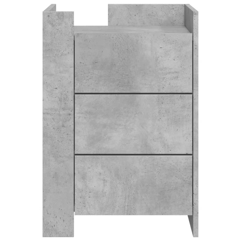 vidaXL betonszürke szerelt fa éjjeliszekrény 45 x 50 x 65 cm