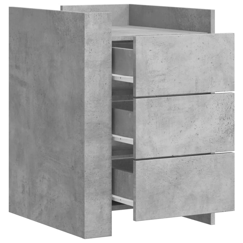 vidaXL betonszürke szerelt fa éjjeliszekrény 45 x 50 x 65 cm