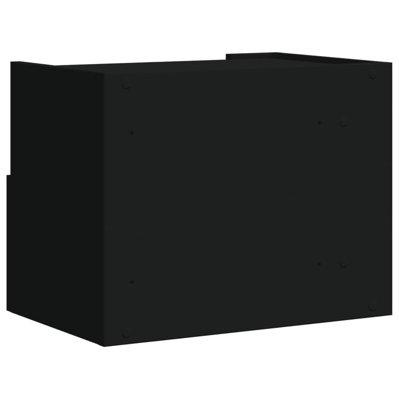 vidaXL fekete falra szerelhető éjjeliszekrény 45 x 30 x 35 cm