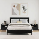 vidaXL 2 db fekete falra szerelhető éjjeliszekrény 45 x 30 x 35 cm