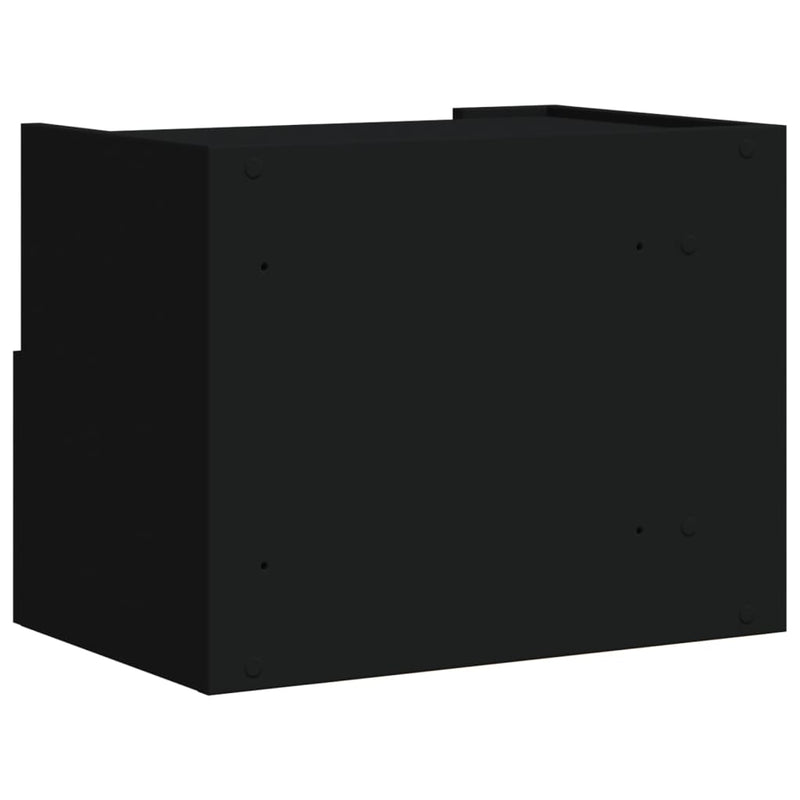 vidaXL 2 db fekete falra szerelhető éjjeliszekrény 45 x 30 x 35 cm