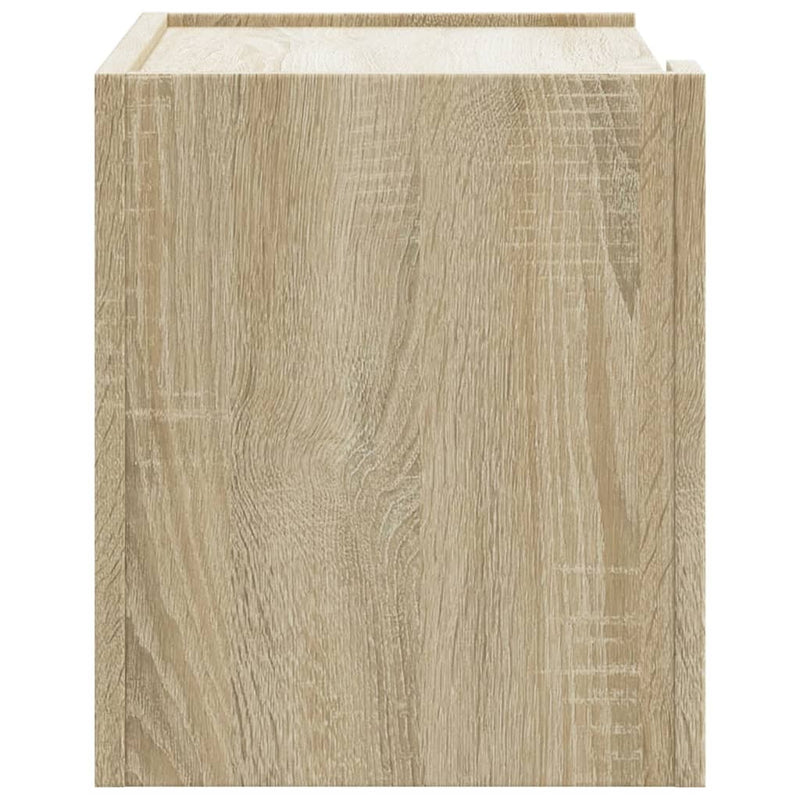 vidaXL sonoma tölgy színű falra szerelhető éjjeliszekrény 45x30x35 cm