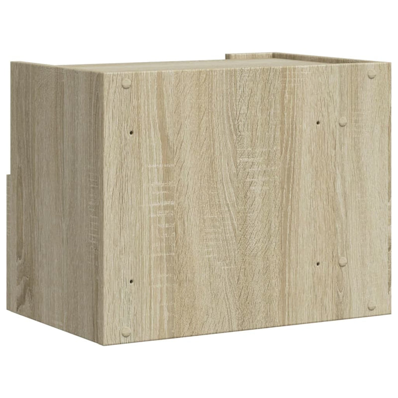 vidaXL sonoma tölgy színű falra szerelhető éjjeliszekrény 45x30x35 cm