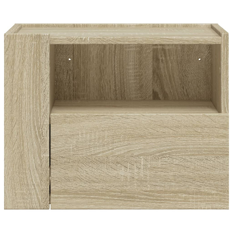 vidaXL 2 db sonoma tölgy színű fali éjjeliszekrény 45 x 30 x 35 cm