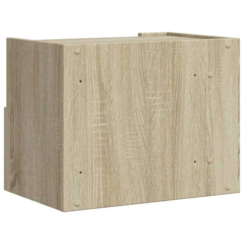 vidaXL 2 db sonoma tölgy színű fali éjjeliszekrény 45 x 30 x 35 cm