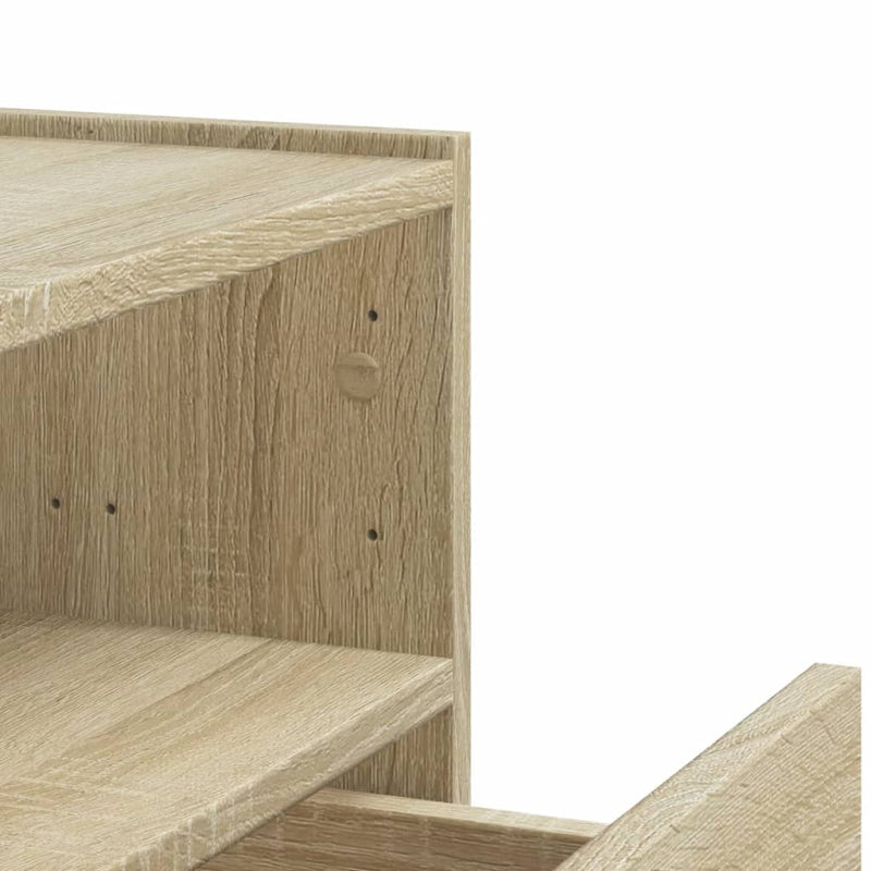 vidaXL 2 db sonoma tölgy színű fali éjjeliszekrény 45 x 30 x 35 cm