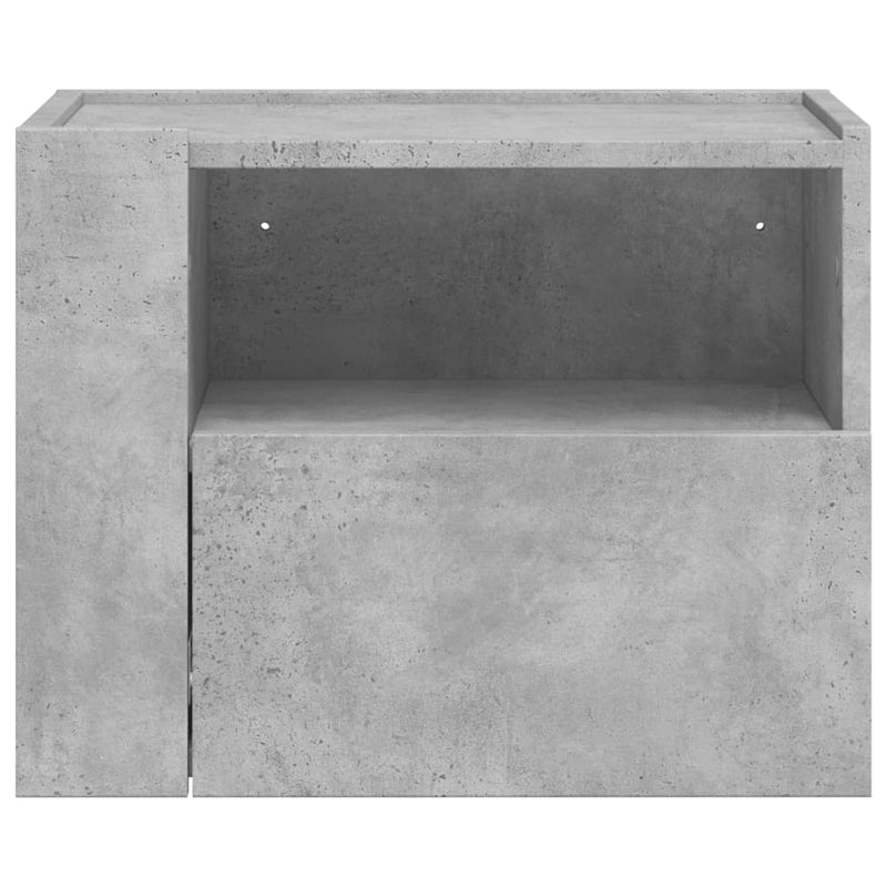 vidaXL betonszürke falra szerelhető éjjeliszekrény 45 x 30 x 35 cm