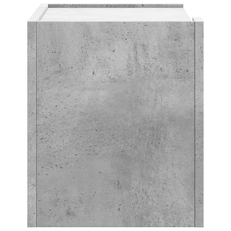 vidaXL betonszürke falra szerelhető éjjeliszekrény 45 x 30 x 35 cm