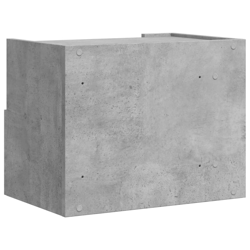 vidaXL betonszürke falra szerelhető éjjeliszekrény 45 x 30 x 35 cm