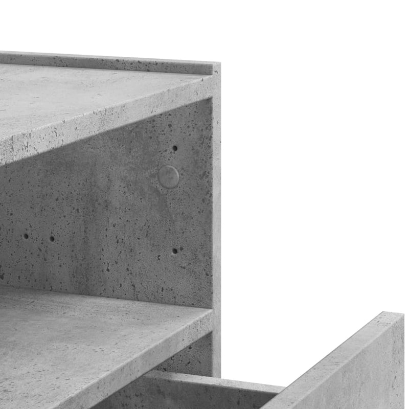 vidaXL betonszürke falra szerelhető éjjeliszekrény 45 x 30 x 35 cm
