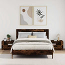 vidaXL 2db füstös tölgy színű fali éjjeliszekrény 45 x 30 x 35 cm