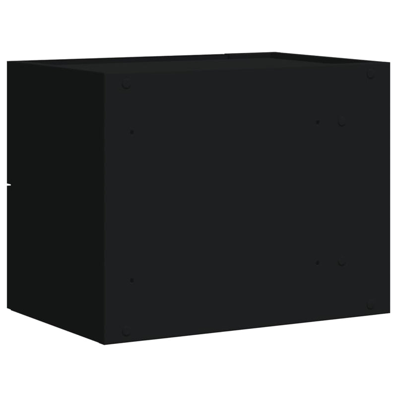vidaXL fekete falra szerelhető éjjeliszekrény 45 x 30 x 35 cm