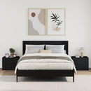 vidaXL 2 db fekete falra szerelhető éjjeliszekrény 45 x 30 x 35 cm