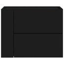 vidaXL 2 db fekete falra szerelhető éjjeliszekrény 45 x 30 x 35 cm