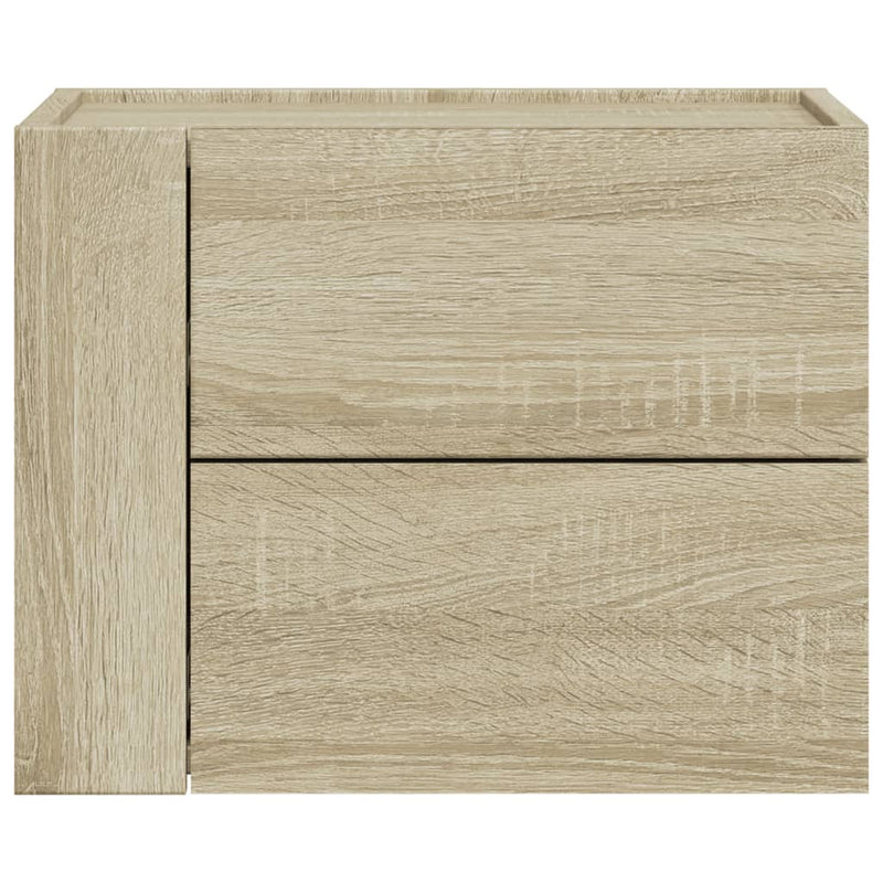vidaXL sonoma tölgy színű falra szerelhető éjjeliszekrény 45x30x35 cm
