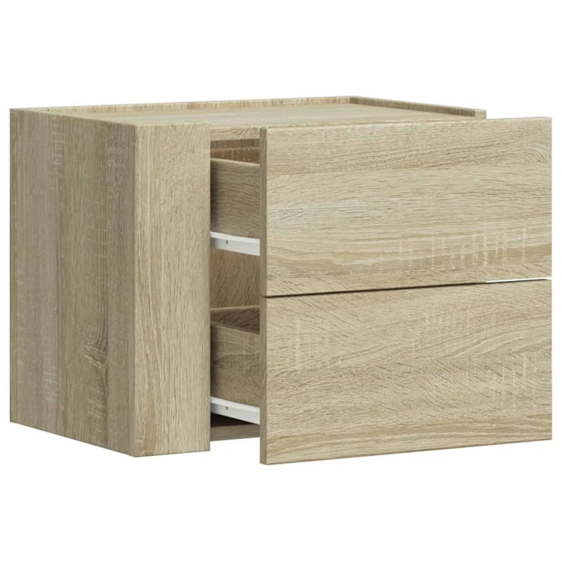 vidaXL sonoma tölgy színű falra szerelhető éjjeliszekrény 45x30x35 cm