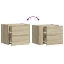 vidaXL sonoma tölgy színű falra szerelhető éjjeliszekrény 45x30x35 cm