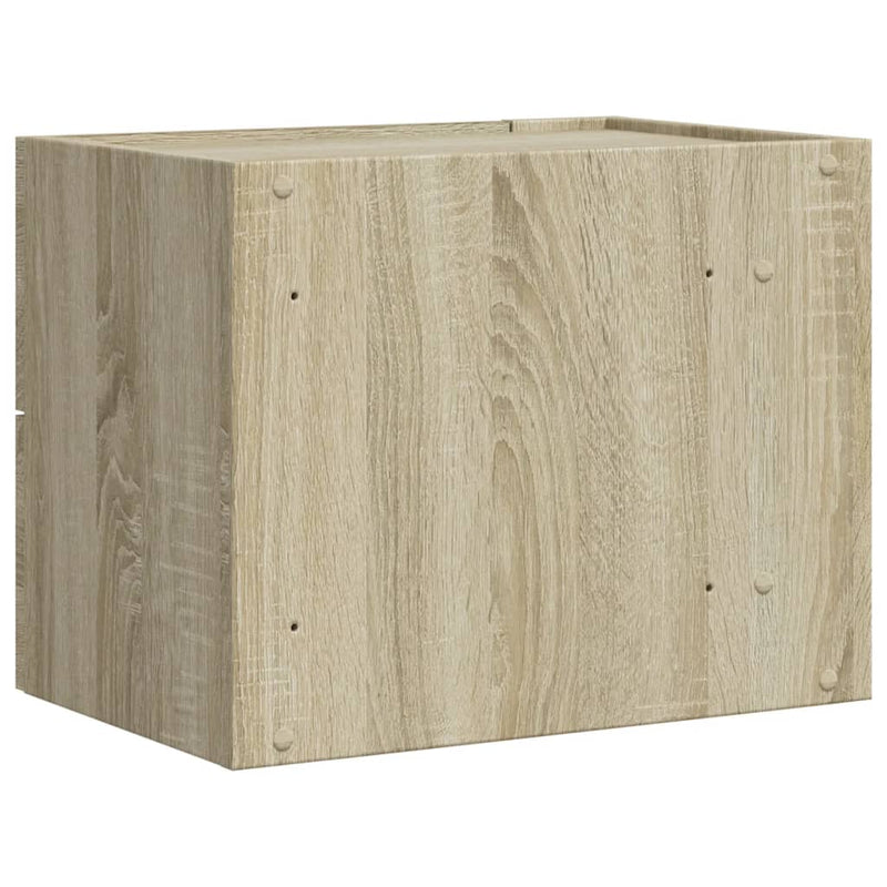 vidaXL 2 db sonoma tölgy színű fali éjjeliszekrény 45 x 30 x 35 cm