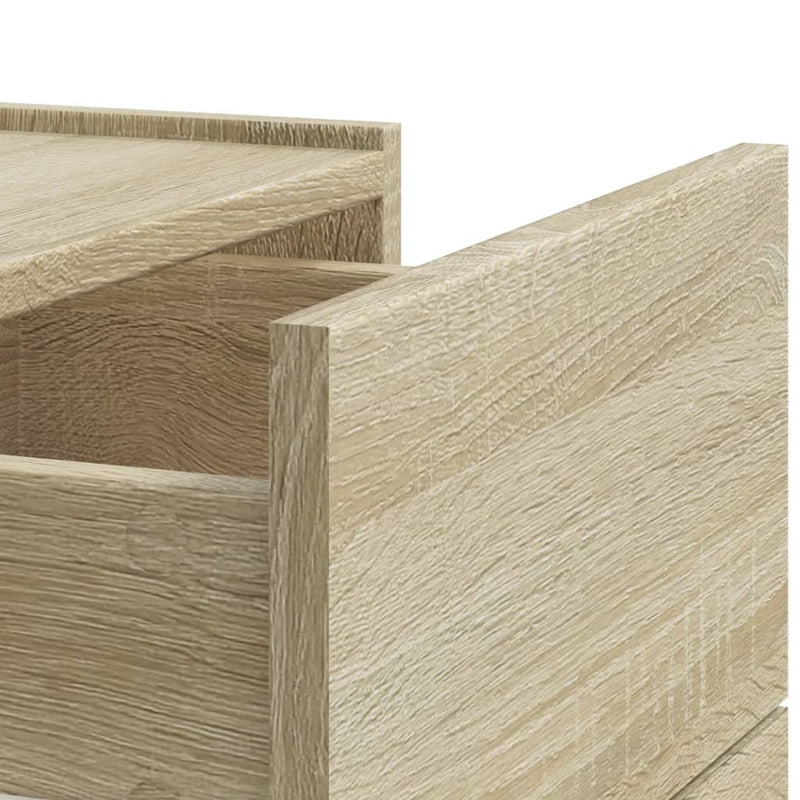 vidaXL 2 db sonoma tölgy színű fali éjjeliszekrény 45 x 30 x 35 cm