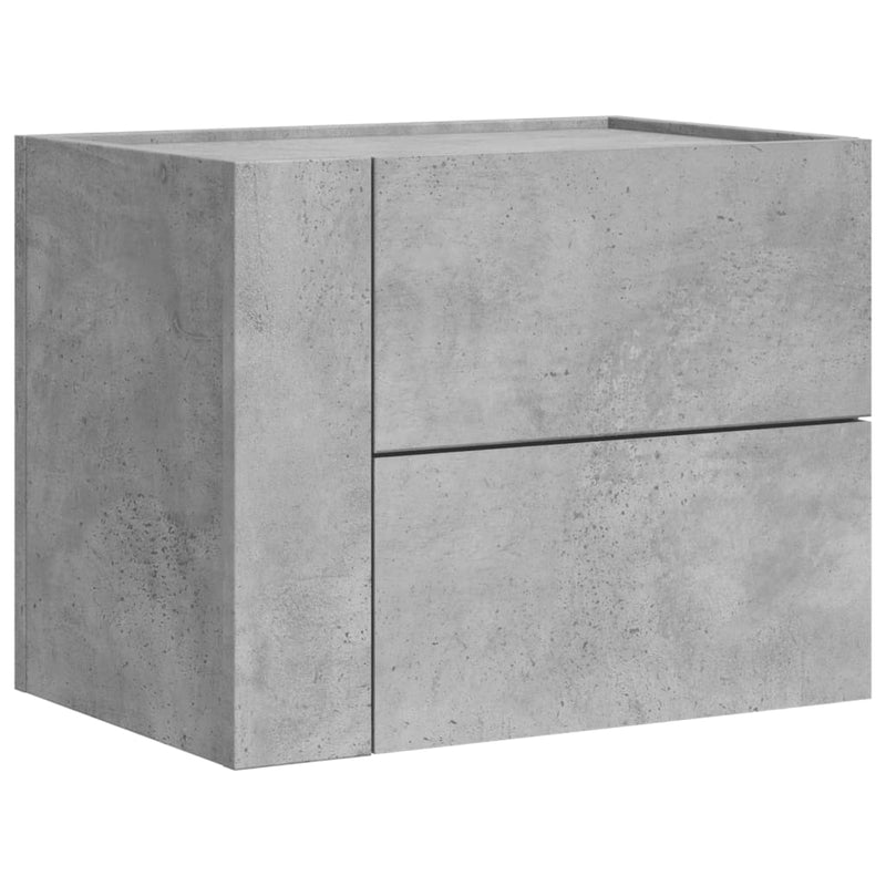 vidaXL betonszürke falra szerelhető éjjeliszekrény 45 x 30 x 35 cm