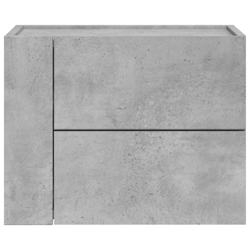 vidaXL betonszürke falra szerelhető éjjeliszekrény 45 x 30 x 35 cm