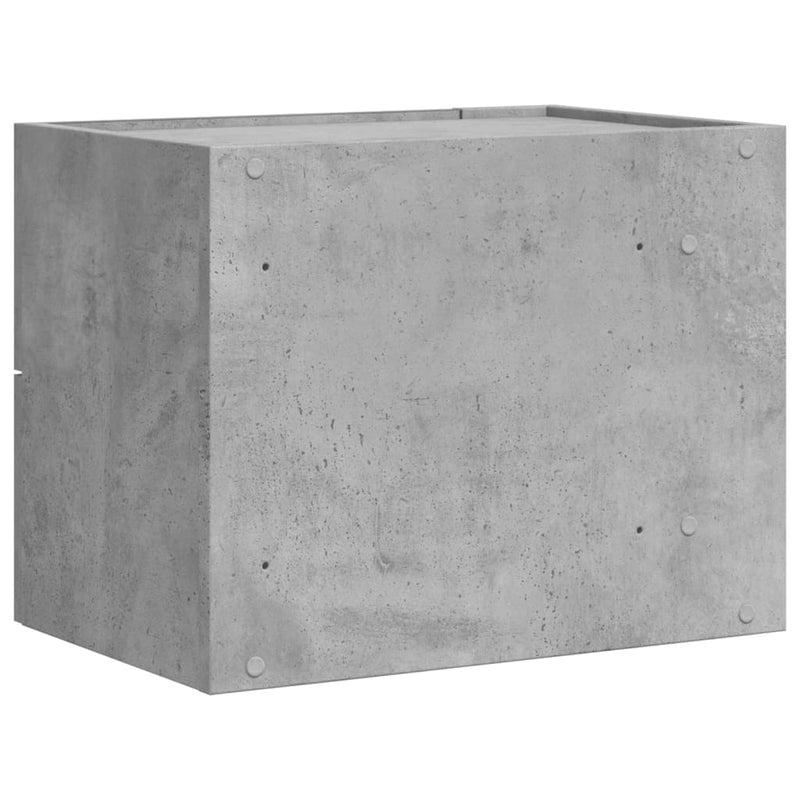 vidaXL betonszürke falra szerelhető éjjeliszekrény 45 x 30 x 35 cm