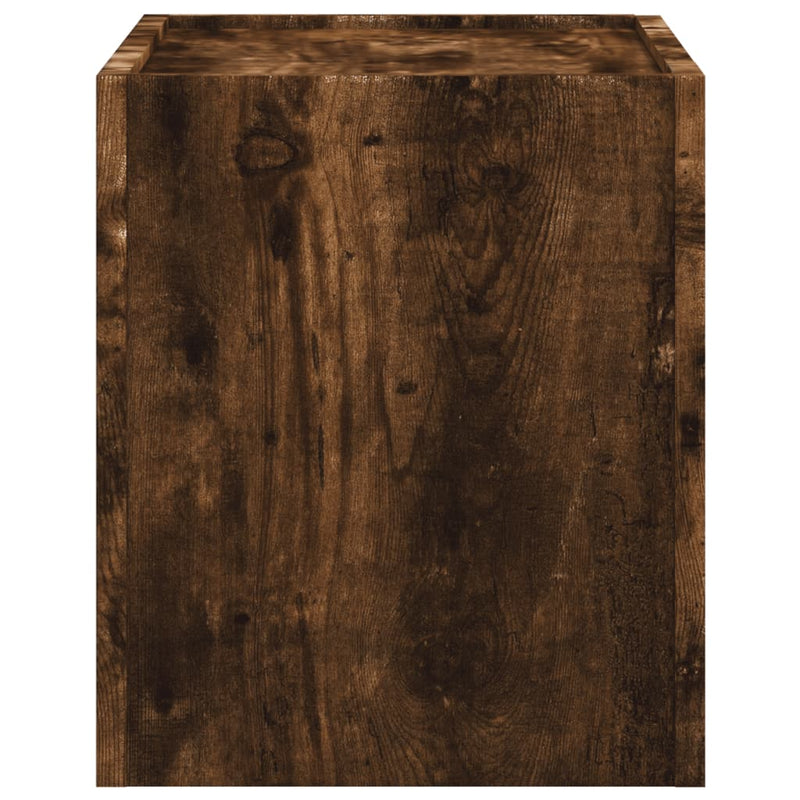 vidaXL füstös tölgy színű falra szerelhető éjjeliszekrény 45x30x35 cm