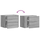 vidaXL szürke sonoma színű falra szerelhető éjjeliszekrény 45x30x35 cm