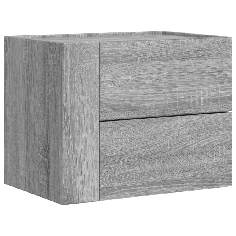 vidaXL 2 db szürke sonoma színű fali éjjeliszekrény 45 x 30 x 35 cm